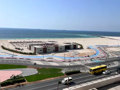 A unique opportunity to live in one of the best locations in Ajman, Ajman Corniche, first row directly on the sea,