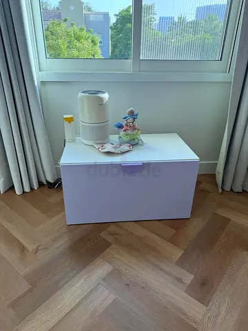 Wooden Bench with Toy Storage (Lilac/White) - Good Condition