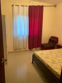 Furnished 1BR hall hotel style master room spacious layout 2 baths central AC and gas in Al Qasba