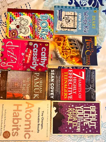 Mixed lot of 8 popular paperback books — childrens, fiction and self-help