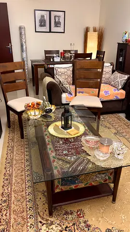 2 Chairs and Coffee Table with Glass