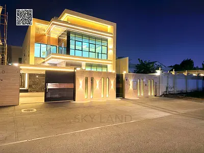 Luxury villa in a prime location, close to all amenities, excellent finishing, the best in Ajman, water and electricity included.