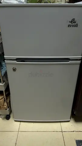 Compact Evvoli Double-Door Mini Fridge - Good Working Condition