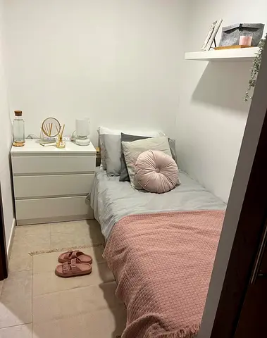 IKEA NEIDEN Single bed frame with bed base and mattress
