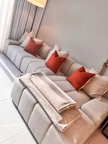 Beige L-shape Modular Sofa  — excellent Condition