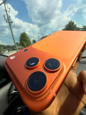 Orange iPhone with Triple Camera — Good Condition 17 pro