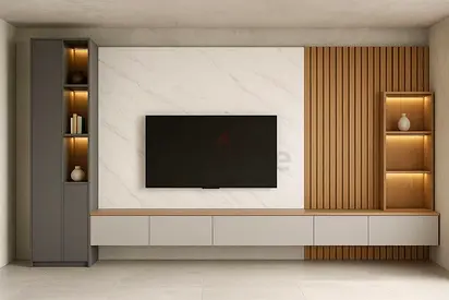 Modern Minimalist Media Wall