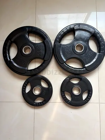 50 Kg Olympic Rubber Coated Weight Plates — 2x20kg + 2x5kg