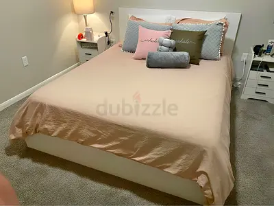 Ikea bed and mattress/ queen size