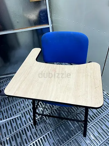 Single Student Desk Chair with Attached Writing Surface - Blue