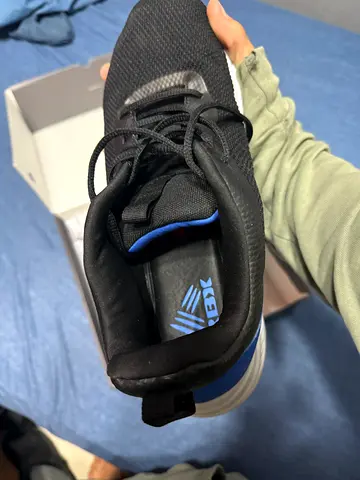 Black and Blue Mens Athletic Sneaker - Good Condition, Size TBC