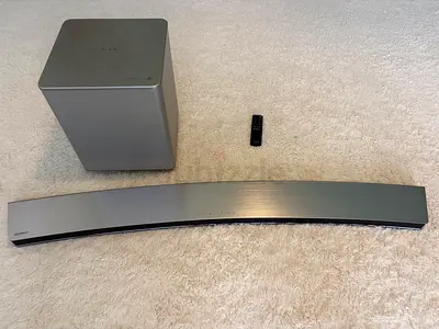 Samsung Curved Soundbar with Wireless Subwoofer and Remote