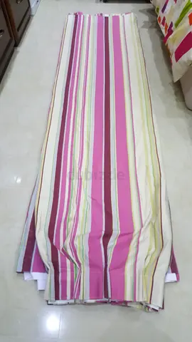 Purple stripe Fabric curtains