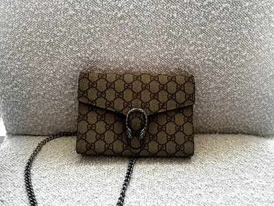 Gucci Dionysus GG Supreme Small Shoulder Bag - Beige/Brown