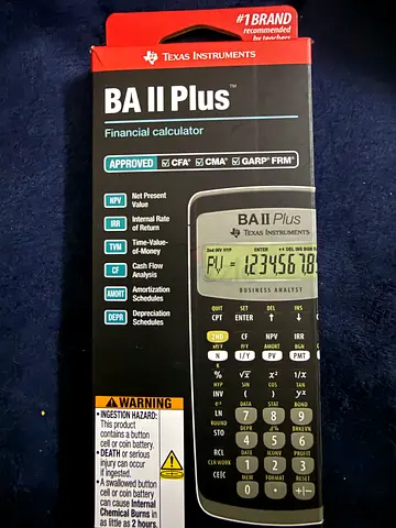 Texas Instruments BA II Plus Financial Calculator (boxed)