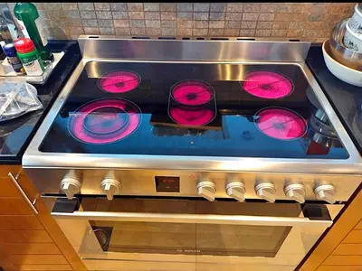 Bosch Stainless Steel Electric Cooker with Ceramic Hob and Oven 90 cm