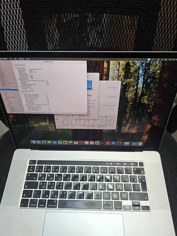 16 inch MacBook Pro 2019 model touch bar