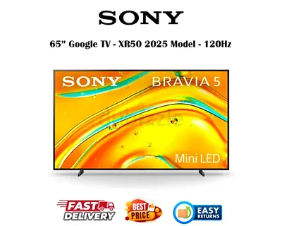 Sony 65 Inch Smart TV UAE - BRAVIA 5 XR50 2025 Model - Google TV - FREE DELIVERY INSTALLATION