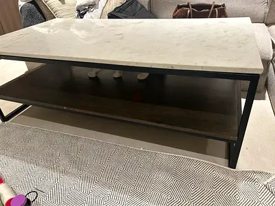 Marble Top Table - Genuine Marble Surface (Used)