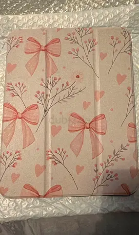 Pink bow patterned tablet case - slim folio cover for iPad 11 inch