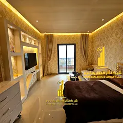 Luxury studio with balcony in Al Nuaimiya Tower C, fully furnished with new furniture, for monthly r