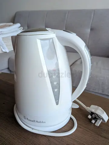 Used Russell Hobbs Electric Kettle - 1.6L, White, Working Condition