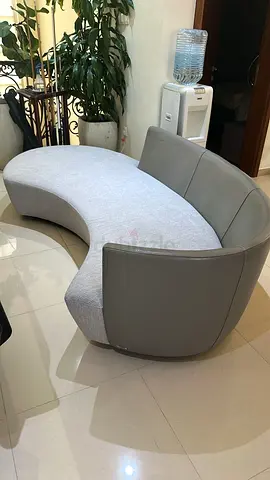 ROCHE BOBOIS Reportage four seater sofa designer luxury Italian leather and fabric L262 H68 W132 cm