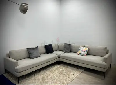 Like new condition west elm corner sofa