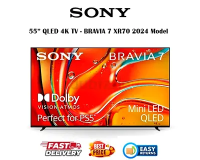 Sony 55 Inch Smart TV UAE - XR70 BRAVIA 7 2024 Model - Best for PS4 Gaming - FREE DELIVERY