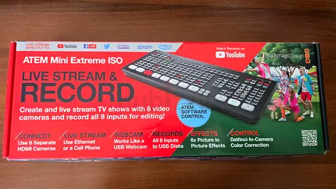 Blackmagic ATEM Mini Extreme ISO Live Stream  Record Switcher