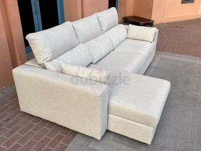 Ikea Eskelstuna L shape sofa bed Beige Excellent Condition