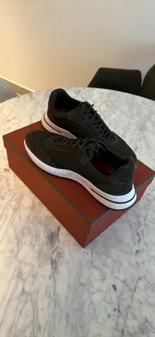 Mens Loro Piana casual brown suedej sneakers - lightly used