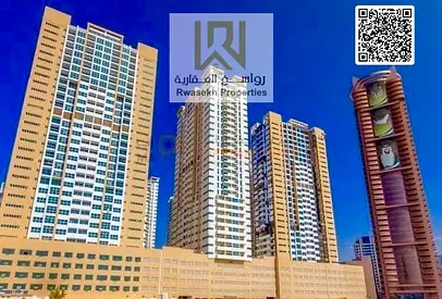 2 bed rooms for ren in ajman one towers 3 washrooms