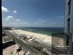 Annual rental two bedroom apartment in Ajman Corniche, partial sea view, spacious layout, good finis