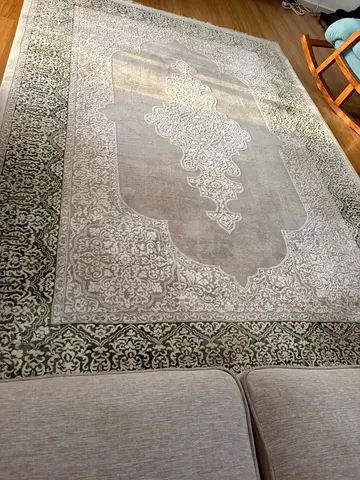 Large Neutral Oriental-Style Area Rug -amazing Condition
