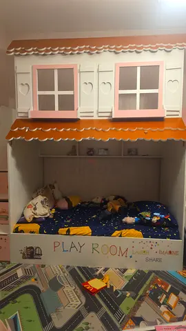Childrens Playhouse Bed Frame with Decorative Facade