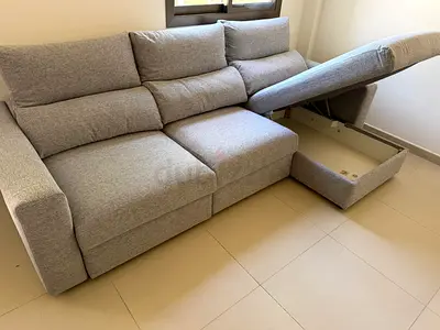 Ikea Eskelstuna L shape sofa bed Gray Excellent Condition
