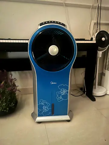 Midea Tower Fan / Air Cooler - Blue, Good Working Condition