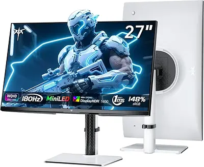 KTC 27 Inch 180Hz QHD 2560x1440 IPS Flat 1ms Adaptive Sync Gaming Monitor