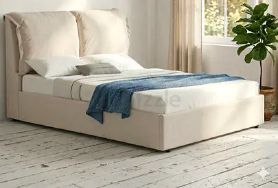 Dual pillow headboard double hydraulic bed