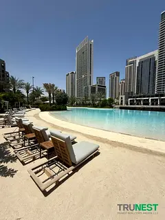Beachfront 1BR | Furnished | Pool &amp; Skyline Views