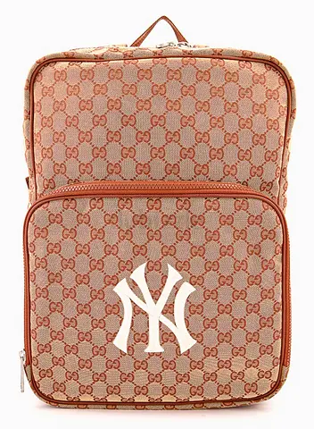 Gucci x MLB NY Yankees GG Supreme Backpack Beige/Brown