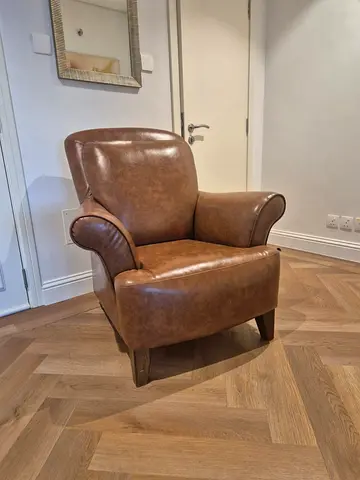 Faux Leather Armchair