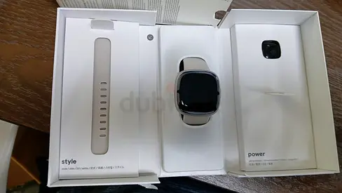 FITBIT ACTIVITY TRACKER SENSE 2 FITNESS SMARTWATCH (FB521SRWT-US) LUNAR WHITE / PLATINUM ALUMINUM