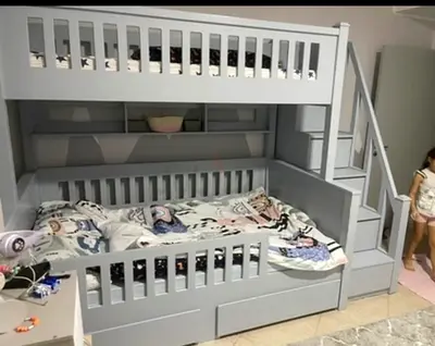 Solid wood bunk bed