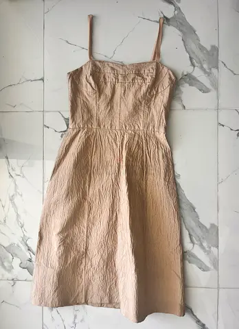 Marni Cotton And Silk Italian Designer Dress, UK 8/10 EUR 40, Pale Blush
