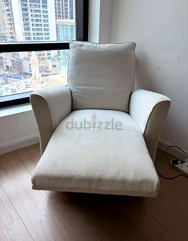 Pottery Barn swivel recycliner arm chair