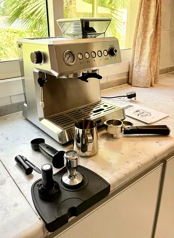 Espresso Machine with Grinder and Barista Accessories