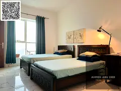 Fully Furnished 1BR Apartment for Rent in Oasis Tower Tower 2 Ajman | High Floor &amp; Creek View | 