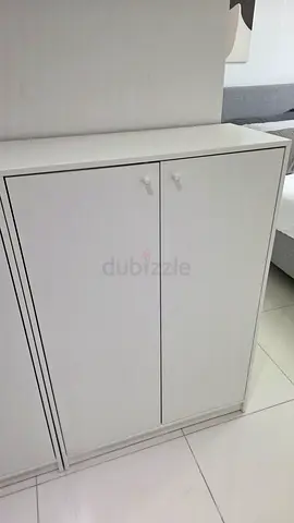 White Two-Door Storage/SHOE RACK